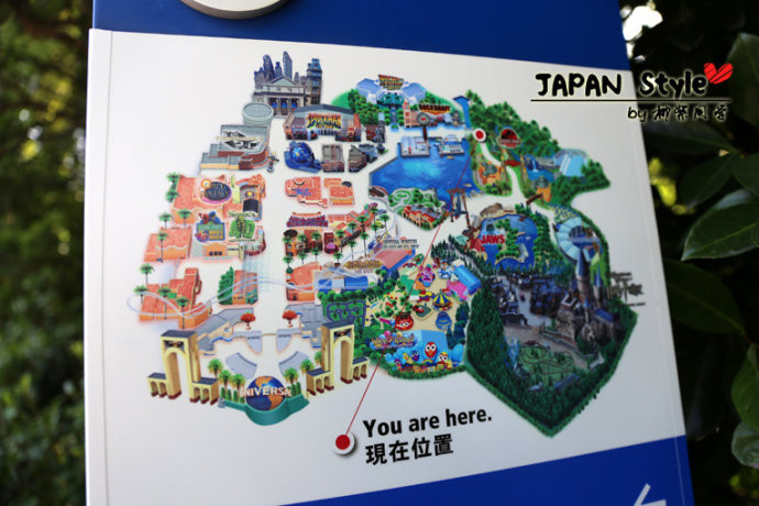 园区地图~~其实环球影城不算大,不过里面还是很容易迷路~~ 日本环球