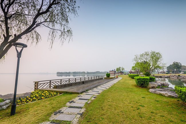 湖畔花园漫步 湖岸小路 湖畔花园漫步