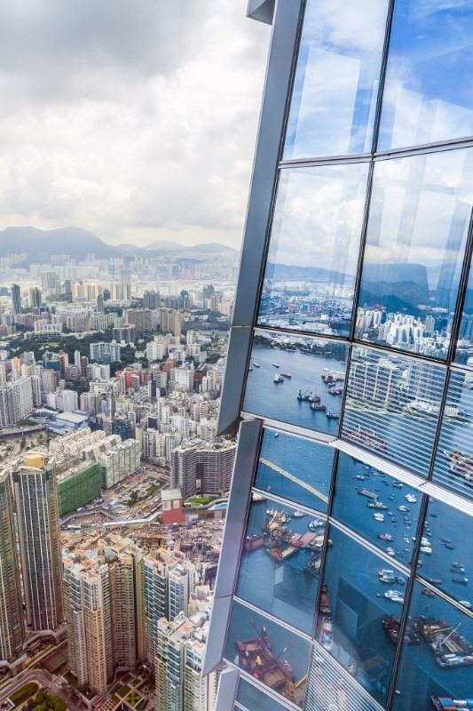 香港天际100观景台   海拔393米高处的壮美景色.   香港天际100观景台