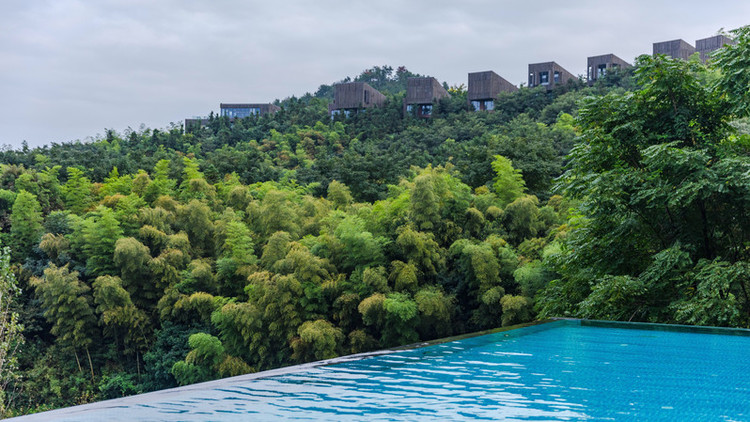 【美岕】在山与山之间,做一场关于森林的温泉梦 在山野间的无边泳池是