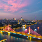 珠江夜游广州塔财富码头