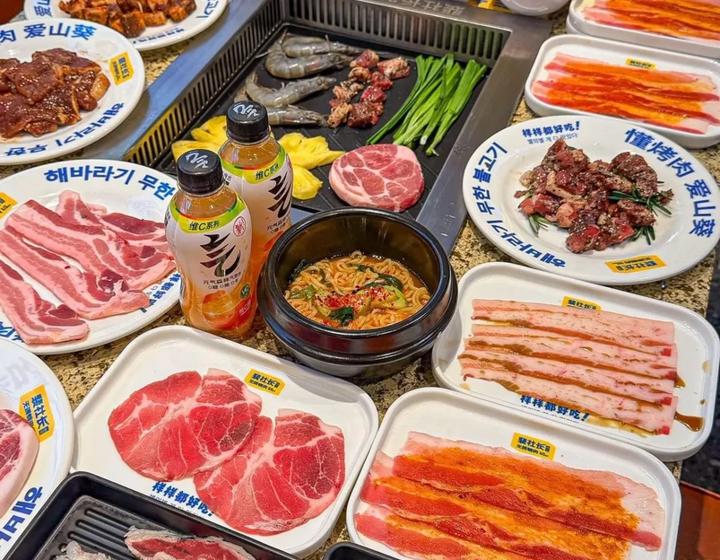 裴社长山葵无限烤肉料理自助(鄞州万达店) - 宁波市旅游 1