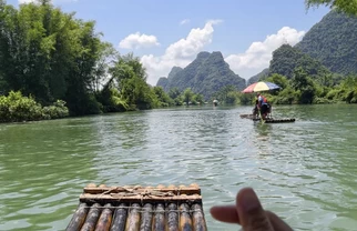 7.12实拍桂林阳朔遇龙河🌿  十里画廊竹筏