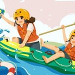 井陉甘陶河慢溪岸漂流