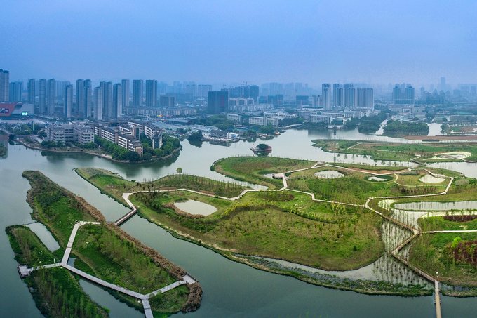 航拍温州生态园三垟湿地带你走进上帝的视角 - 温州游记攻略【同程旅游攻略】